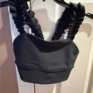 Aqua Black Sports Bra